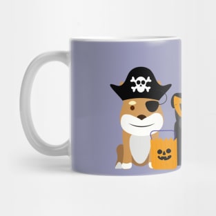 Three cute dogs Halloween design Mug